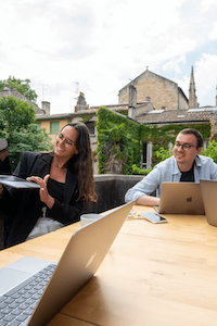 Office team collaborating